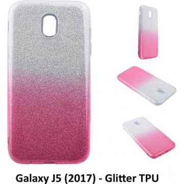 Kleurovergang Roze Glitter TPU Achterkant voor Samsung Galaxy J5 (2017) (J530F)