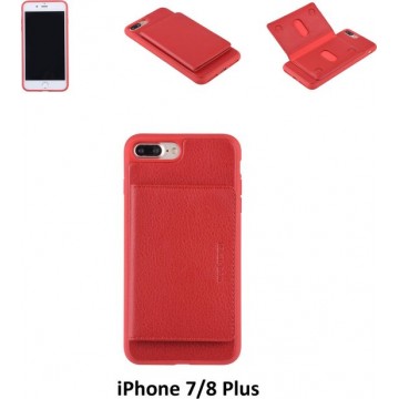 UNIQ Accessory iPhone 7-8 Plus Kunstleer Backcover hoesje - Rood