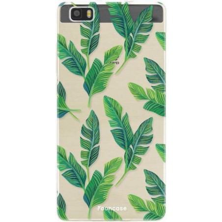 FOONCASE Huawei P8 Lite 2016 hoesje TPU Soft Case - Back Cover - Banana leaves / Bananen bladeren