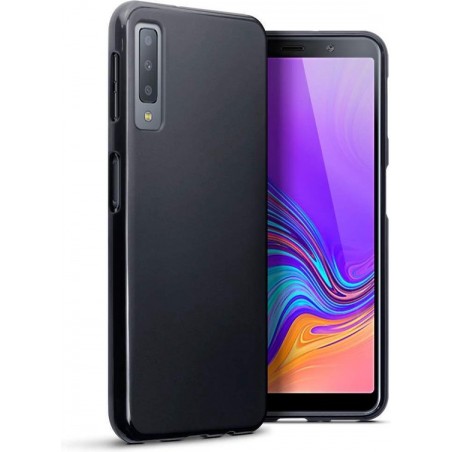 Samsung Galaxy A7 2018 Hoesje - Siliconen Backcover - Zwart