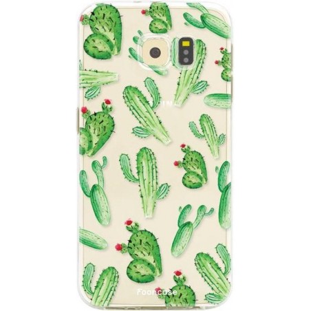 FOONCASE Samsung Galaxy S6 hoesje TPU Soft Case - Back Cover - Cactus