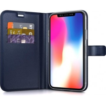 BeHello iPhone XS Max Gel Wallet Case Blauw