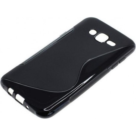 TPU Case voor Samsung Galaxy J7 SM-J700 S-Curve Zwart