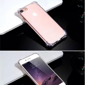 Saizi Transparant tpu siliconen case backcover hoesje voor iPhone 8 Plus /  iPhone 7 Plus (verstevigde randen)