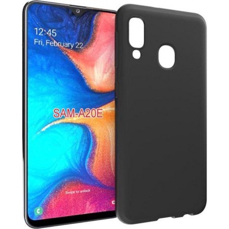 Samsung Galaxy A20E  - Silicone Hoesje - Zwart