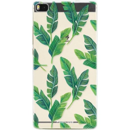 FOONCASE Huawei P8 hoesje TPU Soft Case - Back Cover - Banana leaves / Bananen bladeren