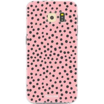 FOONCASE Samsung Galaxy S6 hoesje TPU Soft Case - Back Cover - POLKA COLLECTION / Stipjes / Stippen / Roze