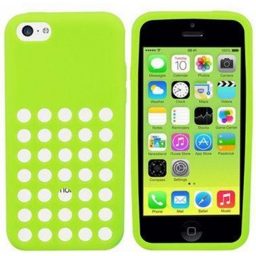 TPU Case met Ronde Gaatjes voor Apple iPhone 5C Groen