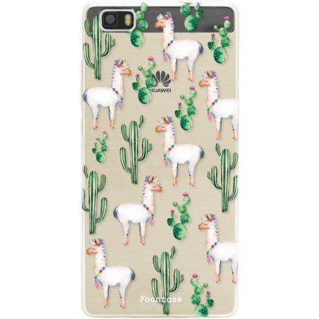 FOONCASE Huawei P8 Lite 2016 hoesje TPU Soft Case - Back Cover - Alpaca / Lama