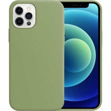 iPhone 12 Pro Hoesje Siliconen Case Hoes - iPhone 12 Pro Case Siliconen Hoesje Cover - iPhone 12 Pro Hoes Hoesje - Groen