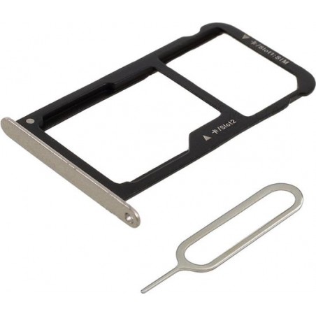 MMOBIEL Sim Tray Kaart Houder Nano Slot voor Huawei P10 (GOUD)