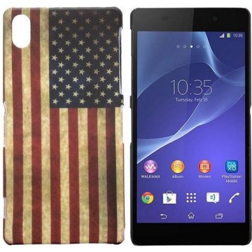 Sony Xperia Z2 case hoesje cover USA vlag