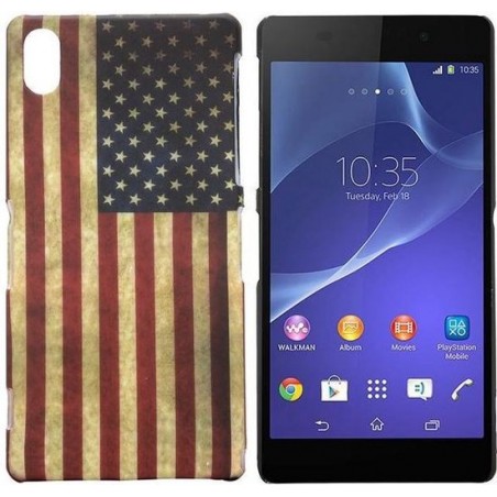 Sony Xperia Z2 case hoesje cover USA vlag
