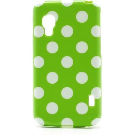 TPU Case LG Optimus L5 II Dual E455 Polka Dots Groen