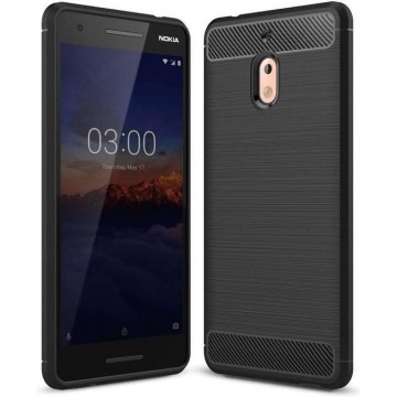 Nokia 2.1 hoesje - Rugged TPU Case - zwart