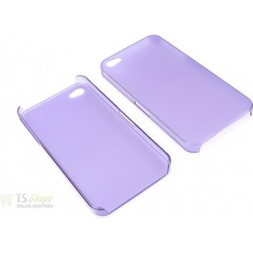 Crystal Hard Case Transparant Paars voor Apple iPhone 4/4S