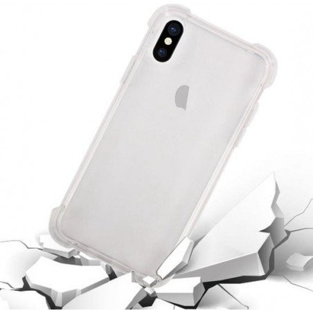 Let op type!! For   iPhone X / XS   Shock-resistant Cushion TPU Protective Case (Transparent)