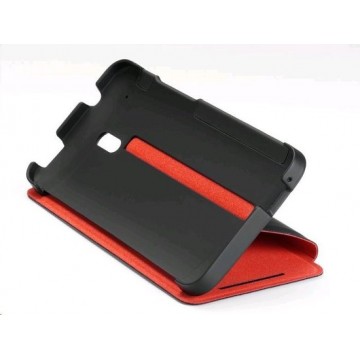 HTC HC-V851 flip tasje met stand - zwart/rood - voor HTC One Mini