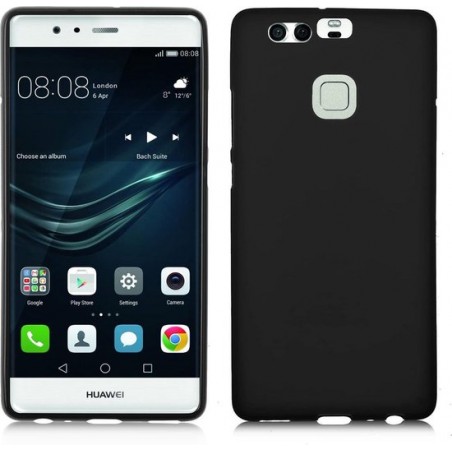 Huawei P9 Hoesje - Siliconen Back Cover - Zwart