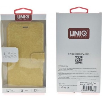 UNIQ Accessory iPhone 7-8 Plus Book Case cover Kunstleer - Licht Bruin
