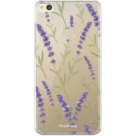 FOONCASE Huawei P8 Lite 2017 hoesje TPU Soft Case - Back Cover - Purple Flower / Paarse bloemen