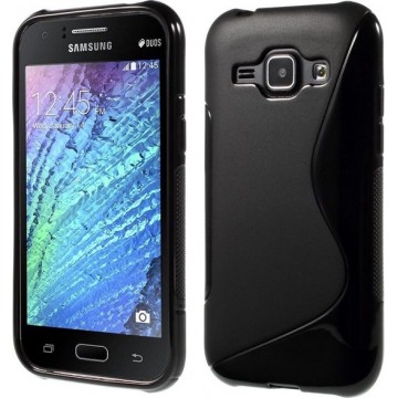 Samsung Galaxy J1 Flexibel Hoesje Zwart, J100