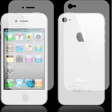 Screenprotector voor   achterkant voor iPhone 4 en 4S - transparant