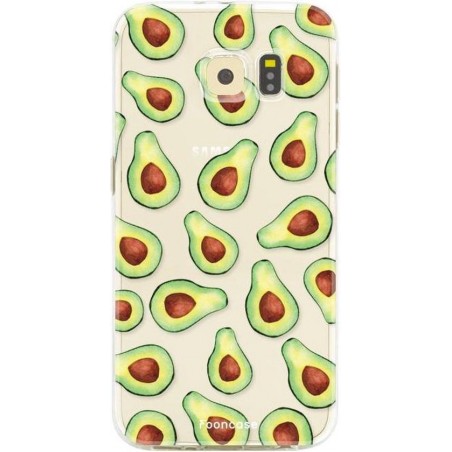 FOONCASE Samsung Galaxy S6 Edge hoesje TPU Soft Case - Back Cover - Avocado