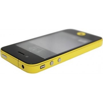 GadgetBay Decor Color Edge iPhone 4 4s Bumper stickers Skin - Geel