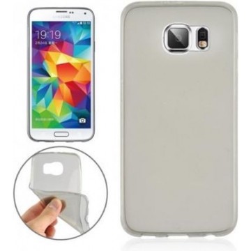 DrPhone Samsung S6 TPU Transparant Ultra Dun Premium Soft-Gel Case Transparant Grijs
