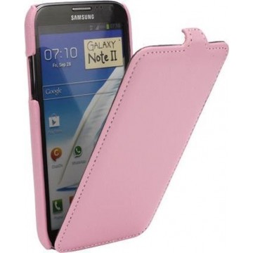 Litchi Flip Case Samsung Galaxy Note 2 N7100 Pink