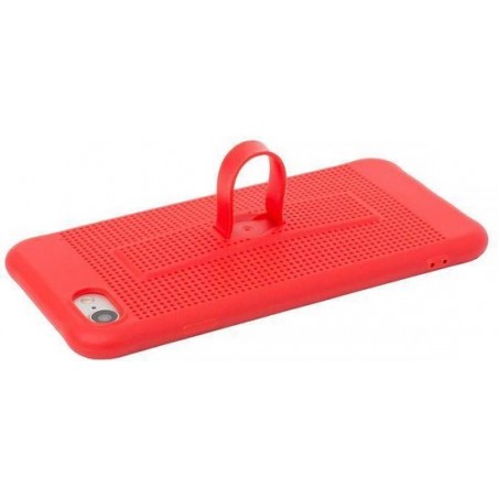 vingerhouder TPU hoesje voor Apple iPhone X / XS - Rood