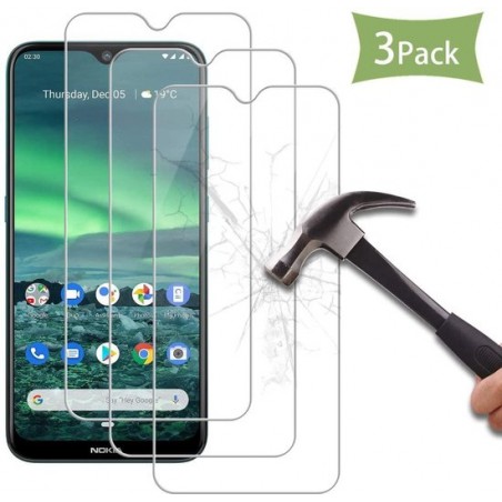 Nokia 2.3 Screenprotector Glas - Tempered Glass Screen Protector - 3x