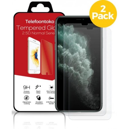 iPhone 11 Pro Max en iPhone XS Max Glazen Screenprotector 2 Stuks | Gehard Beschermglas | Tempered Glass