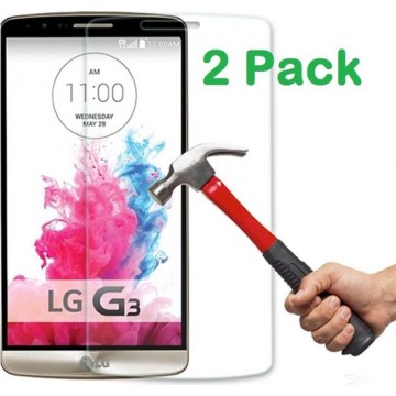 Gratis 1 + 1 LG G3 glazen Screenprotector / Tempered Glass  (0.3mm)