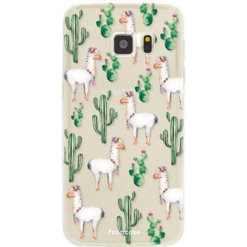 FOONCASE Samsung Galaxy S7 hoesje TPU Soft Case - Back Cover - Alpaca / Lama