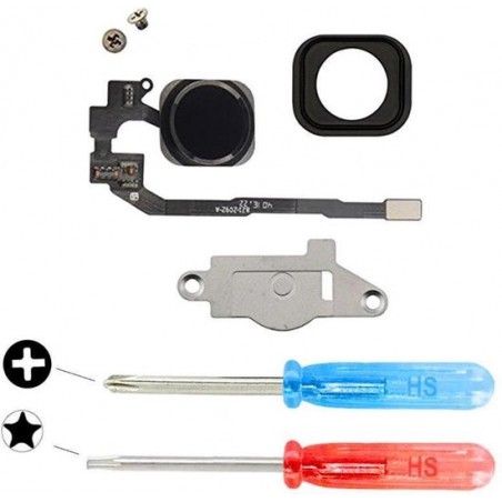 MMOBIEL Home Button voor iPhone 5S (ZWART) - inclusief Reparatie Tools