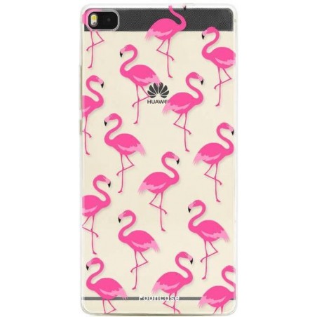 FOONCASE Huawei P8 hoesje TPU Soft Case - Back Cover - Flamingo