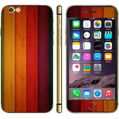iphone 6 / 6s (4.7 inch) Skin sticker Colorfull Wood Pattern