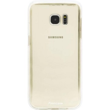 FOONCASE Samsung Galaxy S7 Edge hoesje TPU Soft Case - Back Cover - Transparant / Doorzichtig