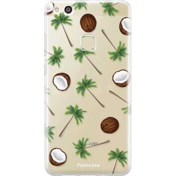 FOONCASE Huawei P10 Lite hoesje TPU Soft Case - Back Cover - Coco Paradise / Kokosnoot / Palmboom