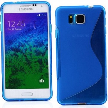 Comutter silicone hoesje Samsung Galaxy Alpha blauw