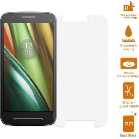 Geschikt voor Motorola Moto E3 (2016) Screenprotector van echt Glas