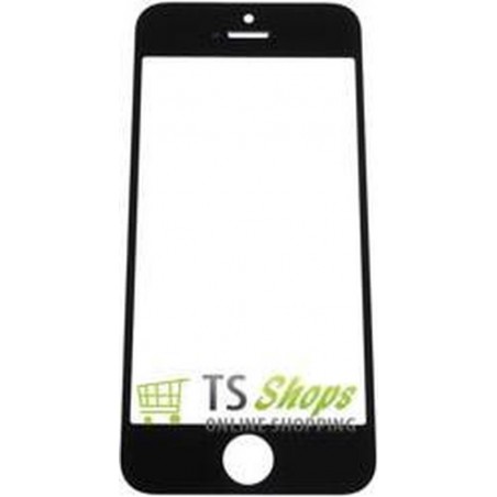 LCD Front Screen Glass Lens Replacement Zwart Black voor Apple iPhone 5 5S