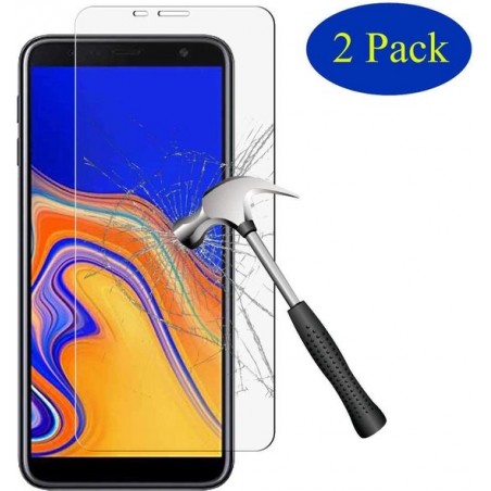 2 Stuks Screenprotector Tempered Glass Glazen Gehard Screen Protector 2.5D 9H (0.3mm) - Samsung Galaxy J4 2018