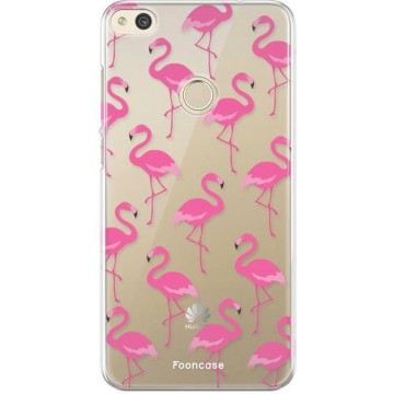 FOONCASE Huawei P8 Lite 2017 hoesje TPU Soft Case - Back Cover - Flamingo