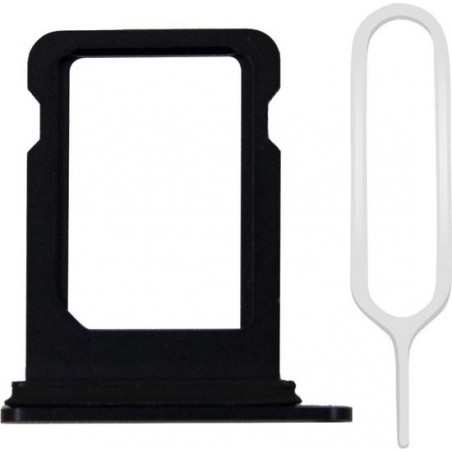 MMOBIEL Sim Tray Kaart Houder Slot voor iPhone 12 - Zwart - 6.1 inch Incl Rubber Ring