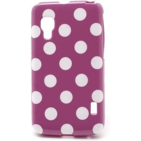 Polka Dots TPU Case LG Optimus L5 II Dual E455 Rose