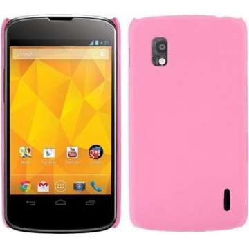LG Nexus 4 - hoes cover case - PC - roze