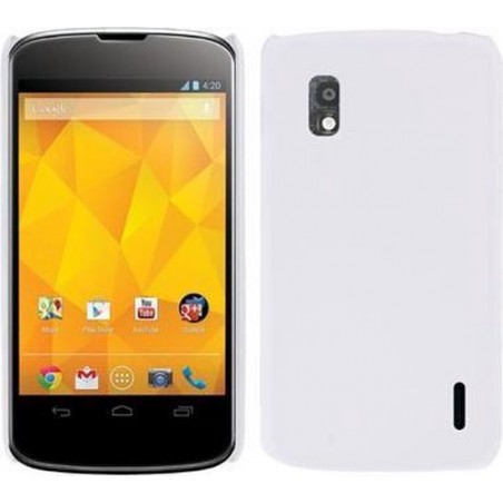 LG Nexus 4 - hoes cover case - PC - Wit